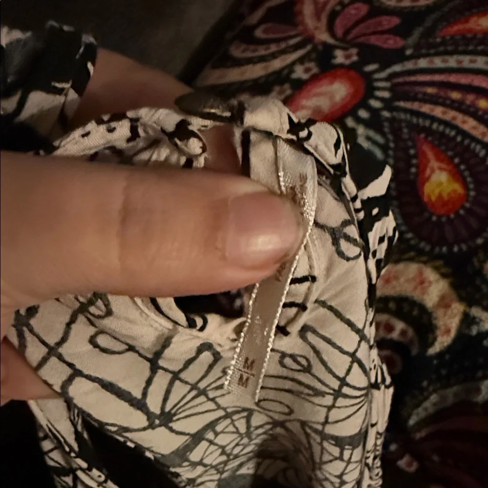 FREE PEOPLE La Mar high low abstract print lightweight flowy sleeveless dress M - Picture 2 of 6